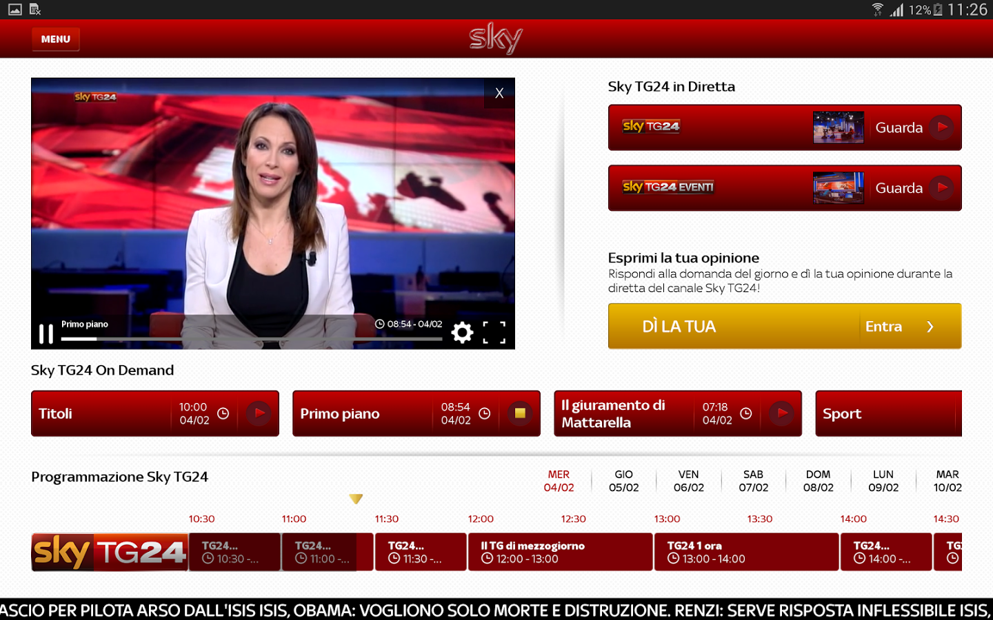 Sky TG24 l'applicazione ufficiale arriva su Android Sky TG24 l'applicazione ufficiale arriva su Android