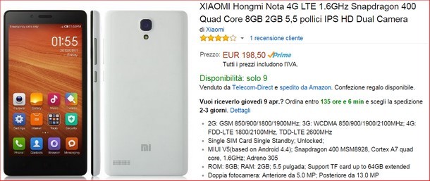 Xiaomi Hongmi Note 4G