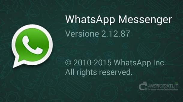 WhatsApp - versione 2.12.87