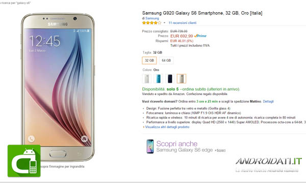 Offerte Samsung Galaxy S6