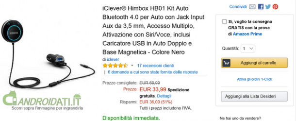 Offerta Amazon iClever Himbox HB01