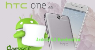 HTC One A9: adozione annunciata di Android 6.0 Marshmallow