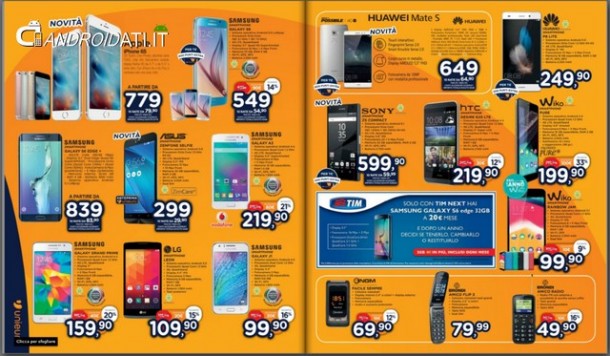 Le offerte Android sul nuovo volantino Unieuro
