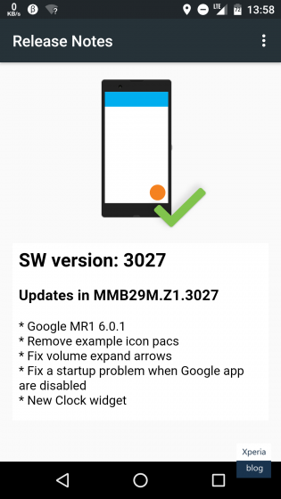 Update Sony Xperia Z4 e Z5