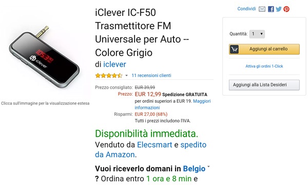 Offerte Amazon per iClever IC-F50.