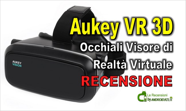 Aukey Occhiali VR-03 realtà virtuale/Cuffie-Nero 